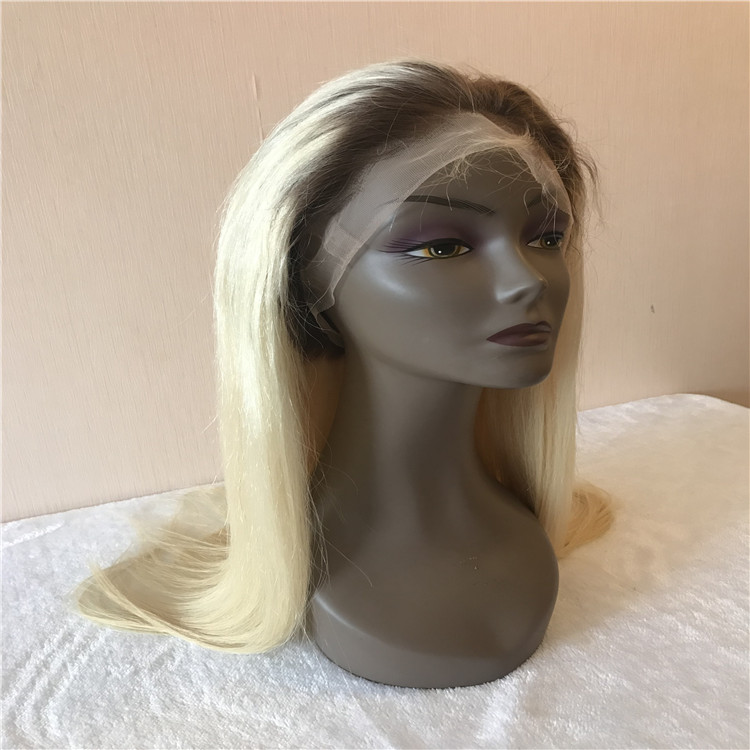 Blonde T color full lace wig for women H68